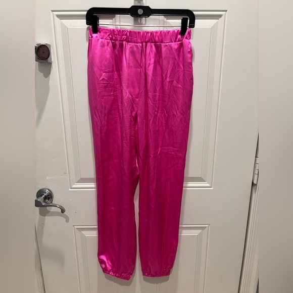 Backgrounde NYC Logan Silk-charmeuse Joggers, Pink - Picture 4 of 6